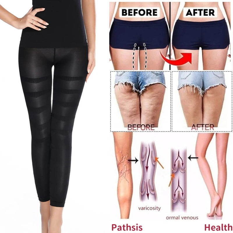 Legging Modeladora de Compressão Anti-Celulite – Cintura Alta, Firma Barriga, Bumbum e Coxas