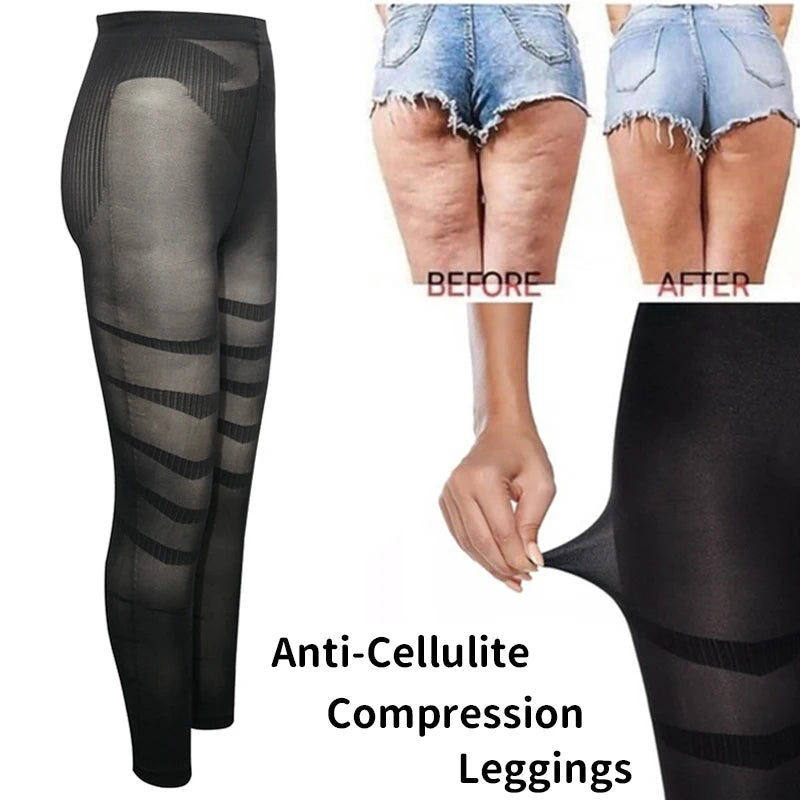Legging Modeladora de Compressão Anti-Celulite – Cintura Alta, Firma Barriga, Bumbum e Coxas