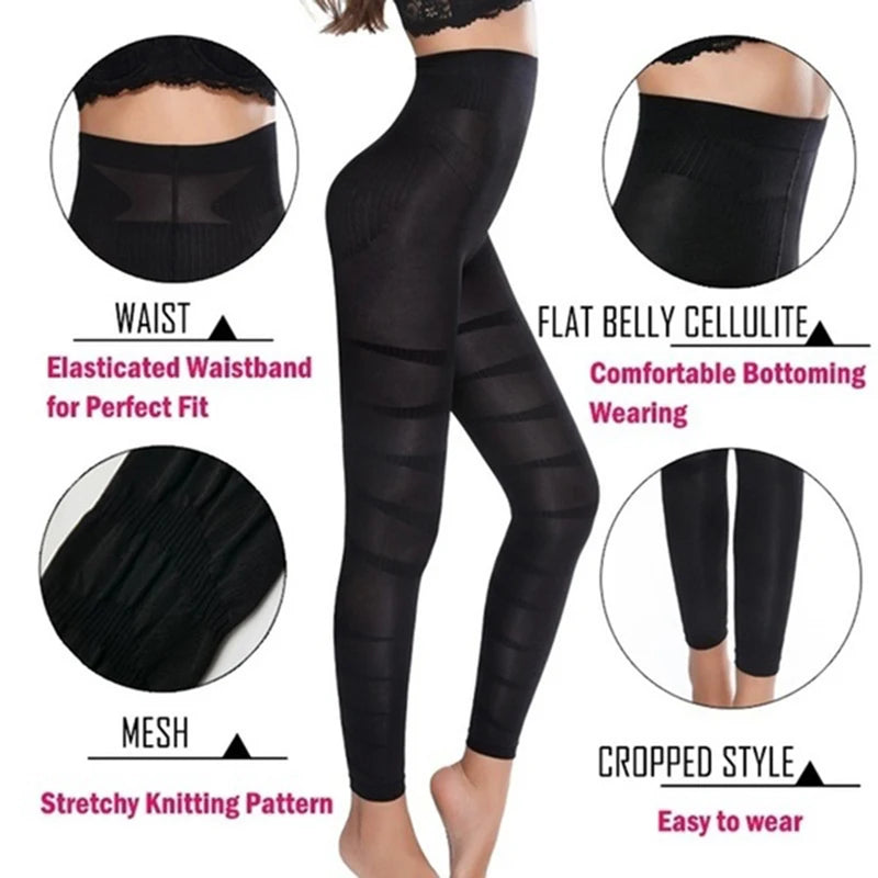 Legging Modeladora de Compressão Anti-Celulite – Cintura Alta, Firma Barriga, Bumbum e Coxas