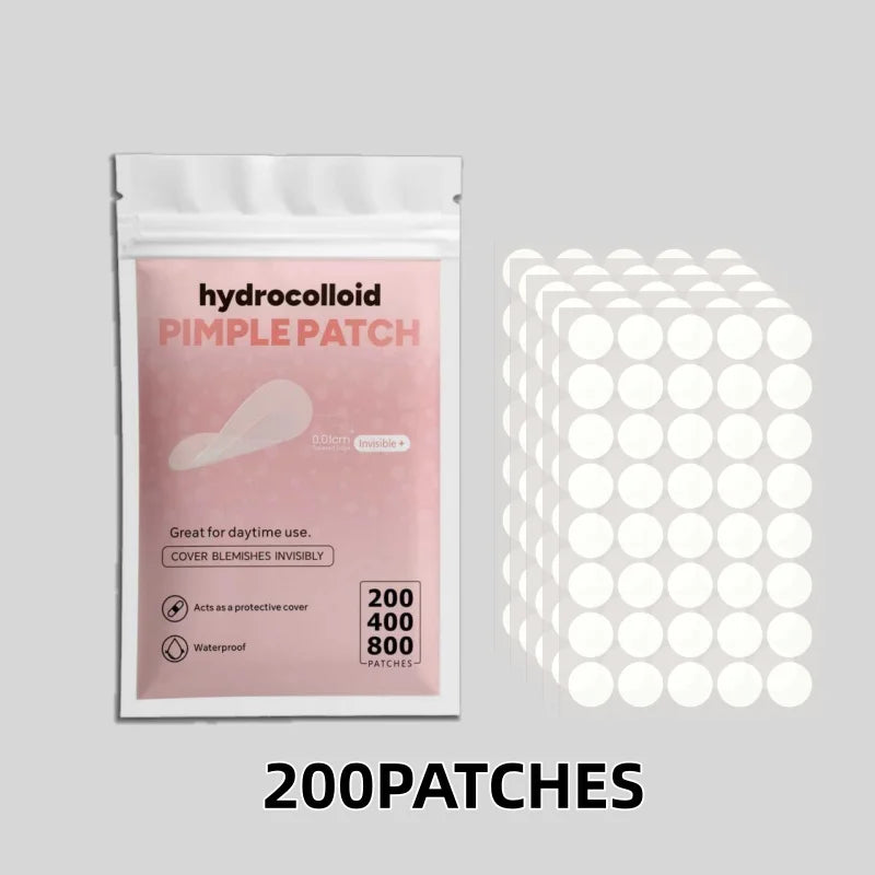 Adesivos Invisíveis para Espinhas (Pimple Patch) – Hidrocolóide, Kit com 200/400/800 Unidades
