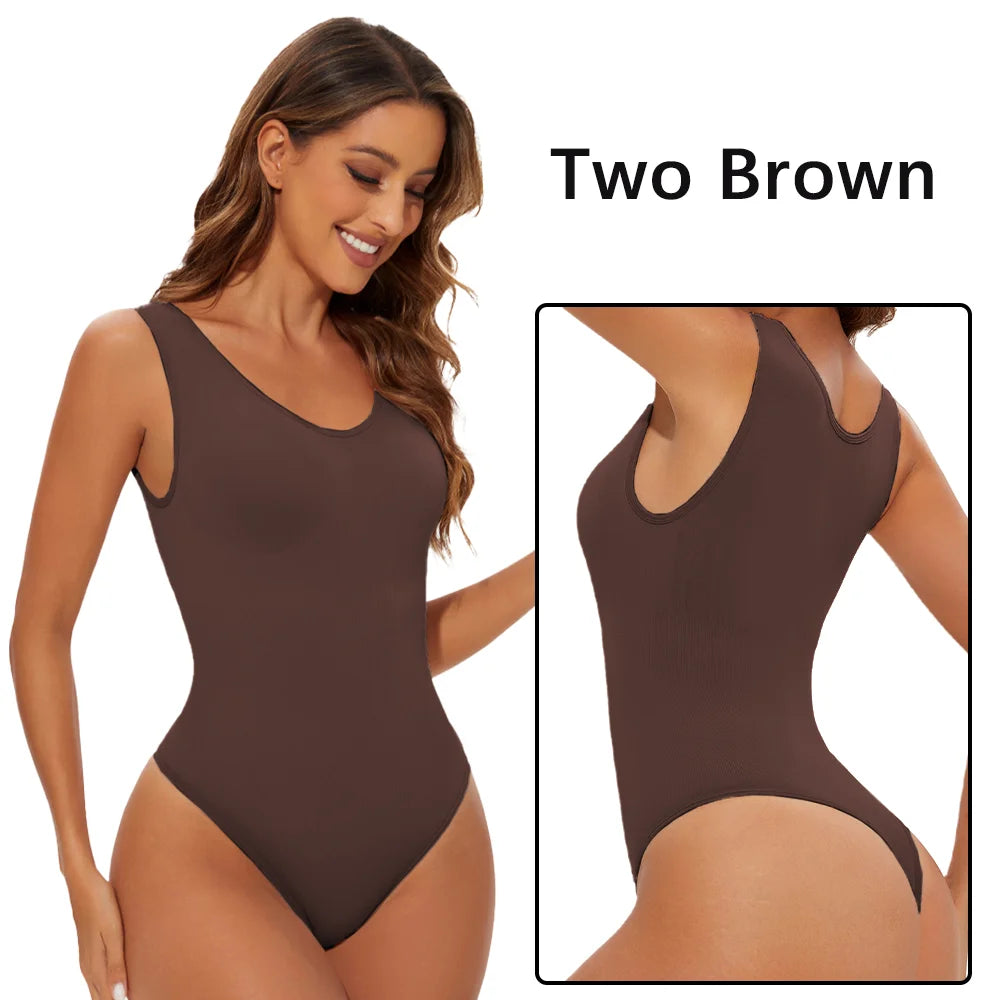 Body Modelador Sem Costura Feminino (Fio Dental, Compressão e Efeito Modelador)