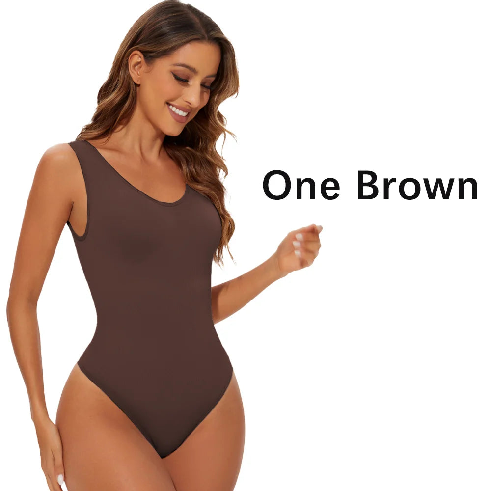 Body Modelador Sem Costura Feminino (Fio Dental, Compressão e Efeito Modelador)