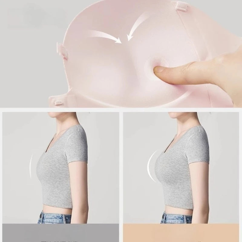 Sutiã Sem Alças com Fecho Frontal – Sem Costura, Push-Up e Bojo Espesso para Mais Sustentação