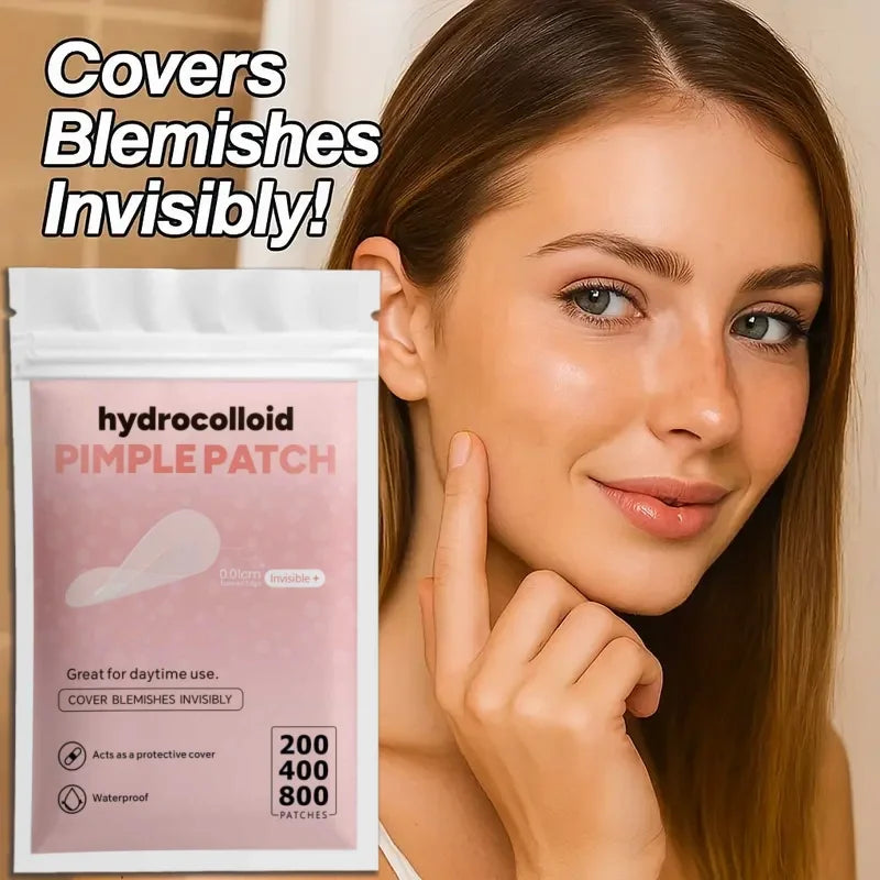 Adesivos Invisíveis para Espinhas (Pimple Patch) – Hidrocolóide, Kit com 200/400/800 Unidades
