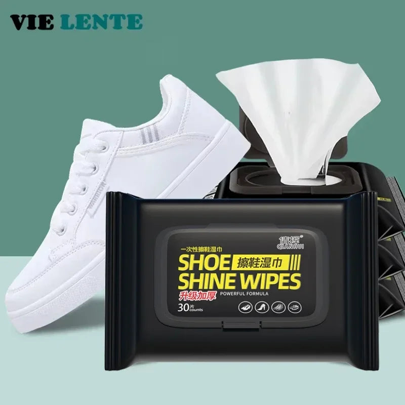 Lenços Descartáveis para Limpeza de Tênis Brancos – Prático, Antibacteriano e Anti-Odor