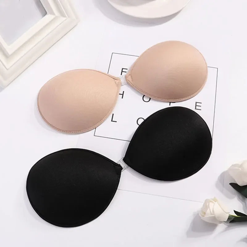 Sutiã Adesivo Invisível de Silicone com Efeito Push-Up – Sem Alças, Sem Costas, Reutilizável