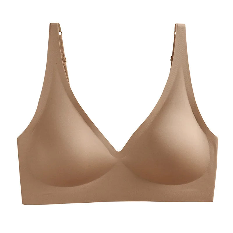 Sutiã Sem Costura com Bojo e Push-Up – Sem Aro, Alças Ajustáveis, Diversas Cores
