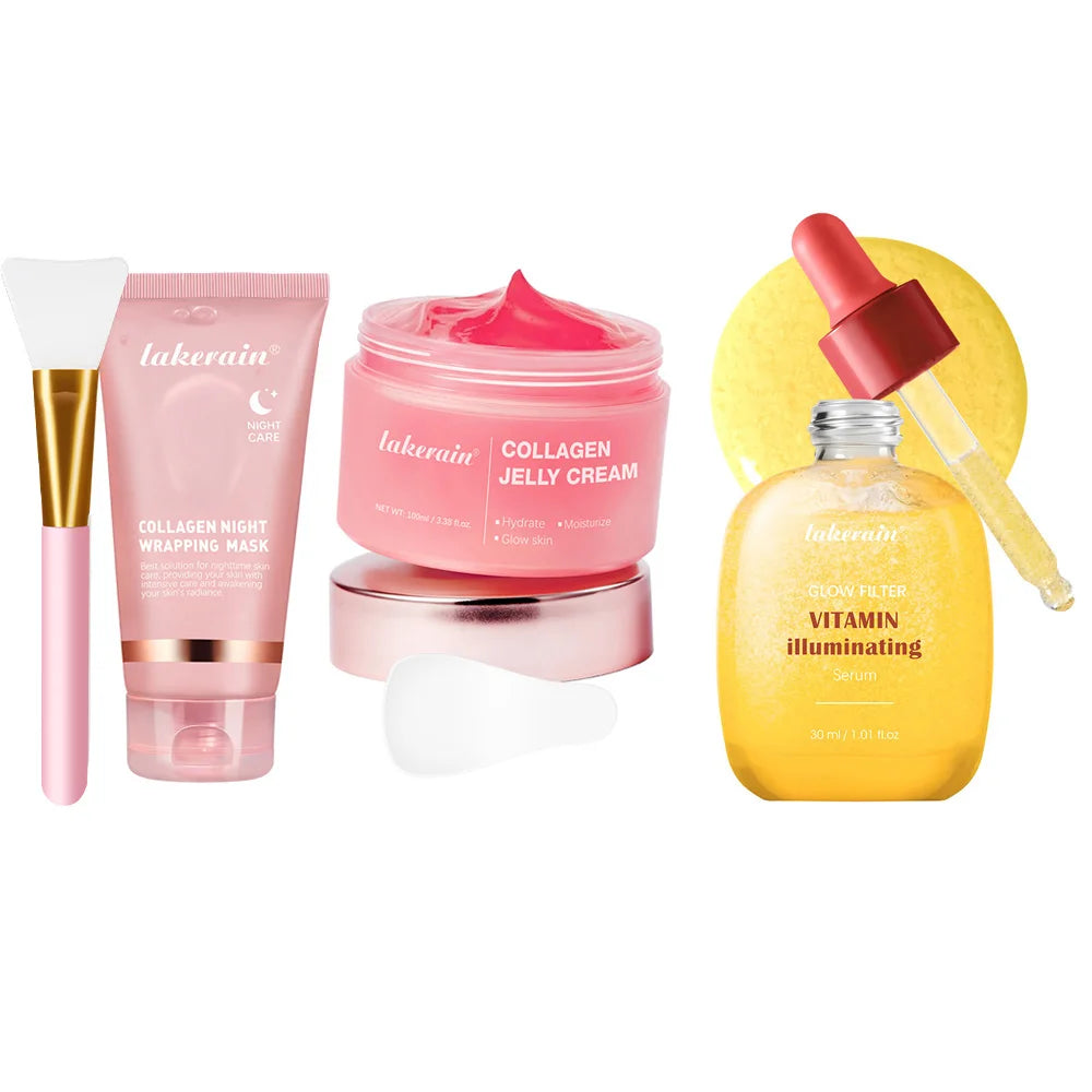 Máscara Facial Peel-Off de Colágeno Estilo Coreano (K-Beauty) – Firmeza, Elasticidade e Hidratação Profunda para Uso Noturno