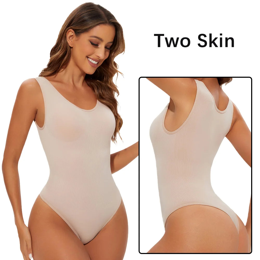 Body Modelador Sem Costura – Efeito Sculpting, Modela Busto e Corpo, Alças Largas