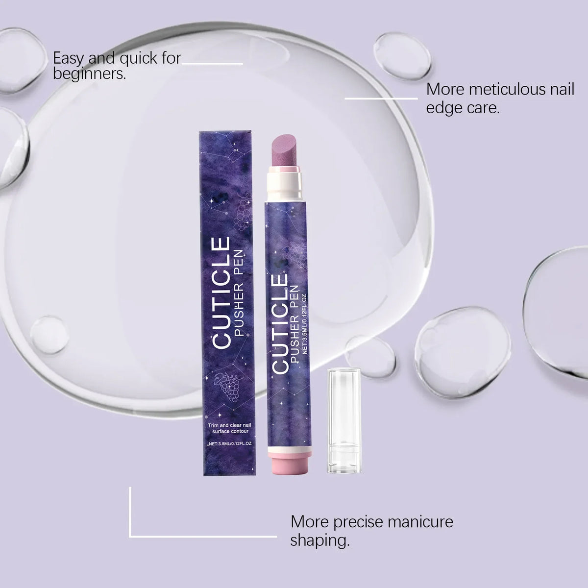 Caneta Multifuncional para Tratamento de Cutículas e Bordas das Unhas – Limpeza Diária e Acabamento