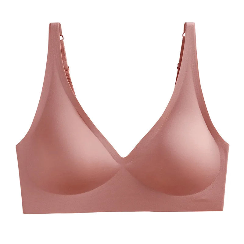 Sutiã Sem Costura com Bojo e Push-Up – Sem Aro, Alças Ajustáveis, Diversas Cores