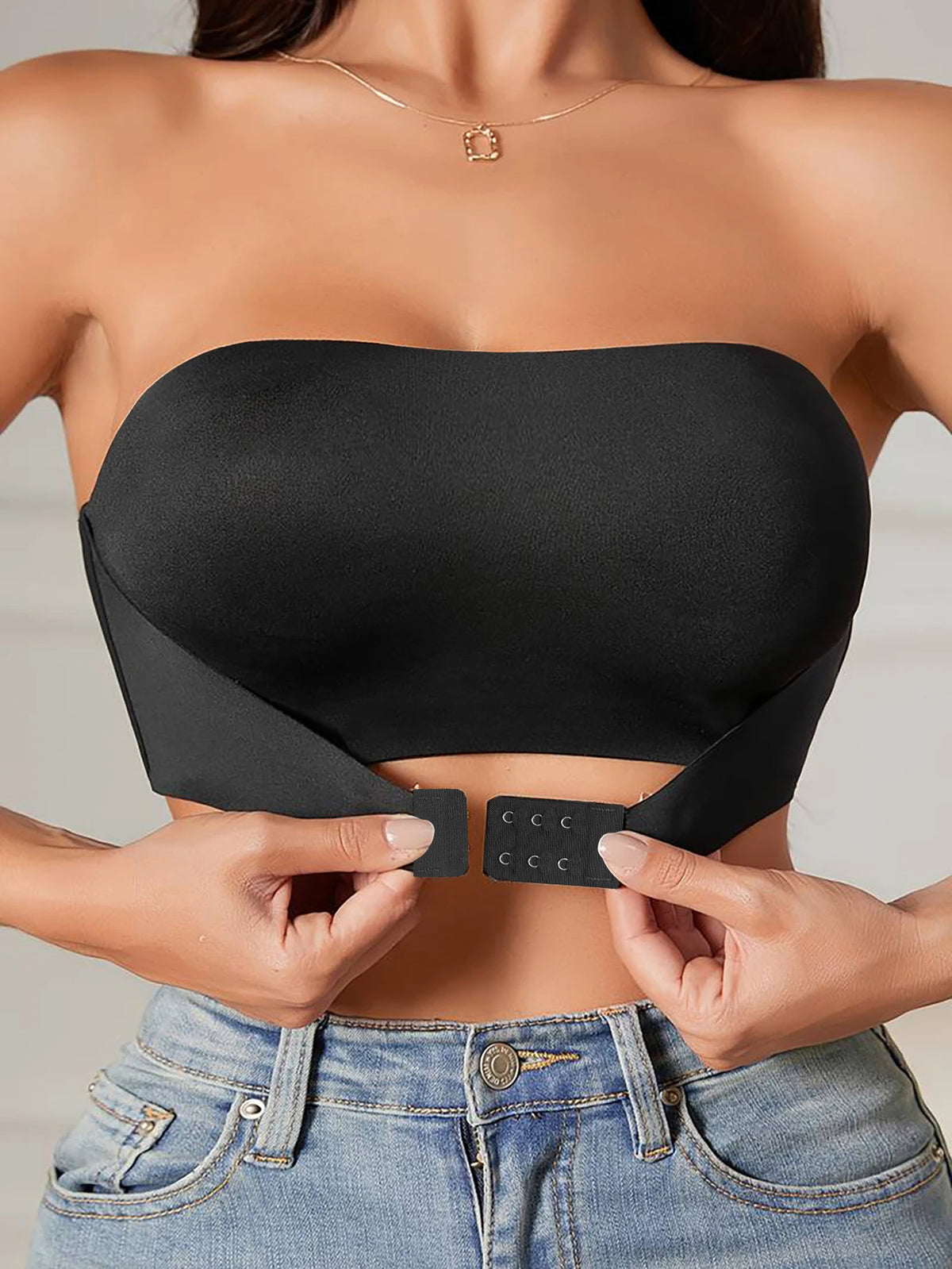 Sutiã Strapless Sem Alças – Fecho Frontal, Sem Aro, Ideal para Decotes (P ao XG)