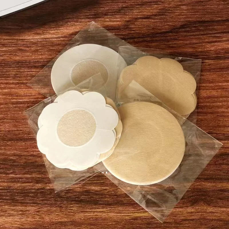 Protetor de Mamilo Adesivo Invisível – Pasties Descartáveis em Algodão (Kit 10 a 200 un.)
