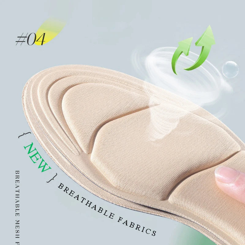 Palmilhas de Espuma Memory Foam para Salto Alto – Antiderrapante, Recortável e Confortável