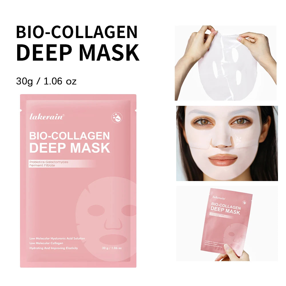 Máscara Facial Peel-Off de Colágeno Estilo Coreano (K-Beauty) – Firmeza, Elasticidade e Hidratação Profunda para Uso Noturno