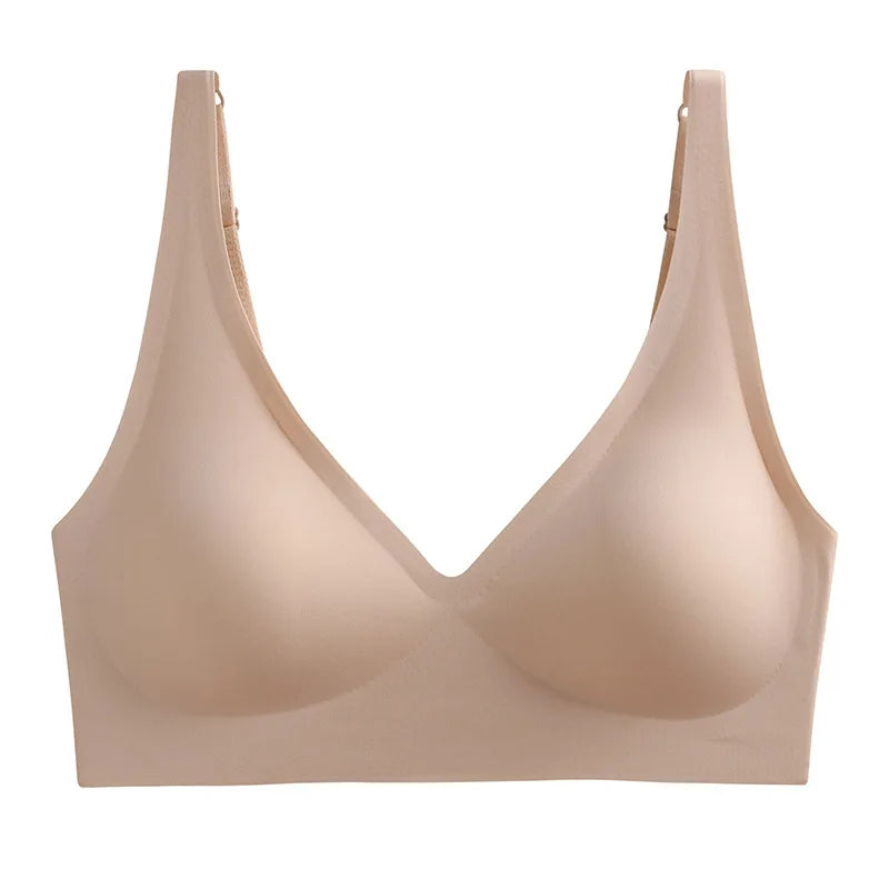 Sutiã Sem Costura com Bojo e Push-Up – Sem Aro, Alças Ajustáveis, Diversas Cores