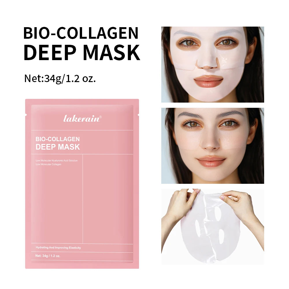 Máscara Facial Peel-Off de Colágeno Estilo Coreano (K-Beauty) – Firmeza, Elasticidade e Hidratação Profunda para Uso Noturno
