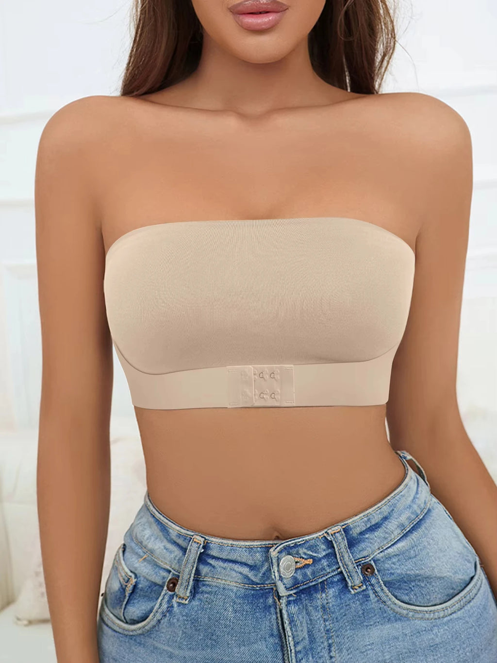 Sutiã Strapless Sem Alças – Fecho Frontal, Sem Aro, Ideal para Decotes (P ao XG)