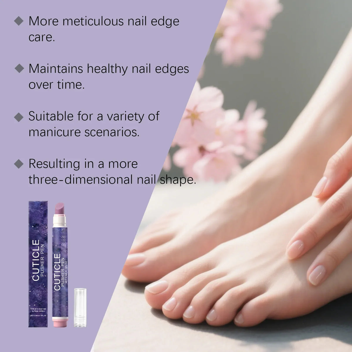 Caneta Multifuncional para Tratamento de Cutículas e Bordas das Unhas – Limpeza Diária e Acabamento