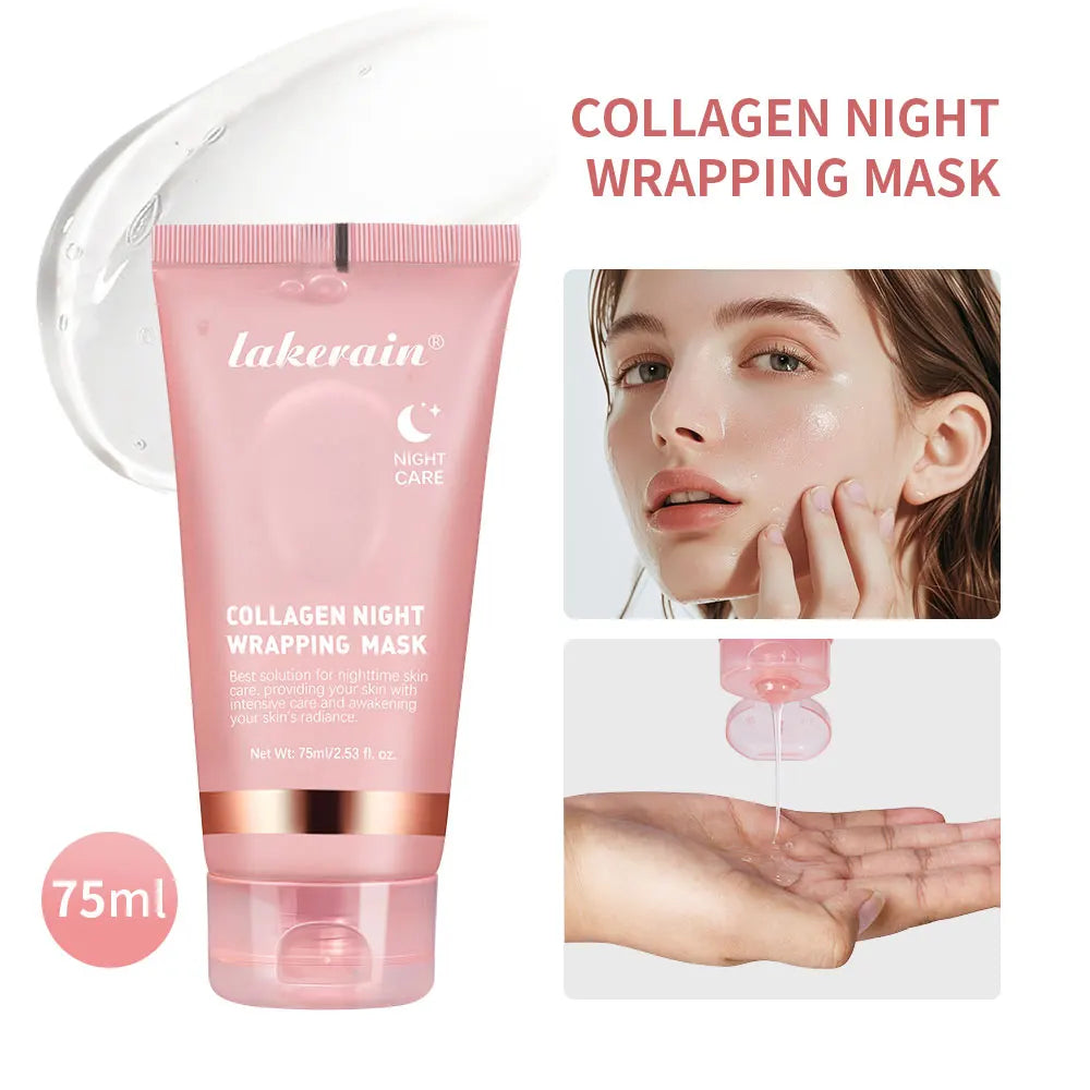 Máscara Facial Peel-Off de Colágeno Estilo Coreano (K-Beauty) – Firmeza, Elasticidade e Hidratação Profunda para Uso Noturno