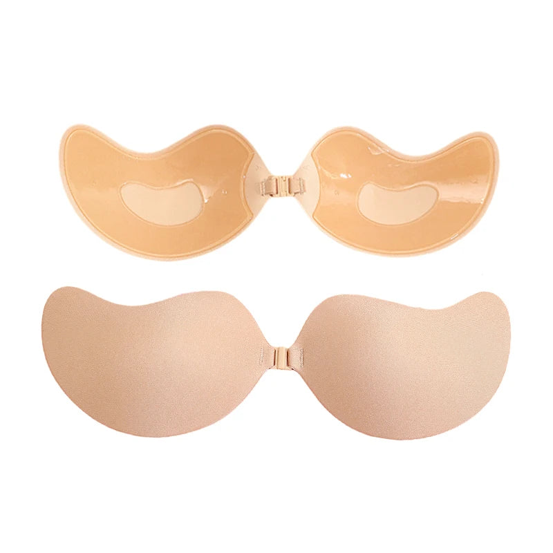 Sutiã Adesivo Invisível de Silicone Hipoalergênico – Bicolor, Sem Escorregar