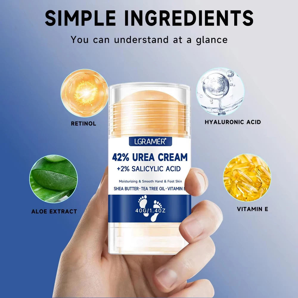 Creme Intensivo para Pés e Mãos com 42% de Ureia e Ácido Salicílico – Hidratação Profunda para Pele Seca e Rachada