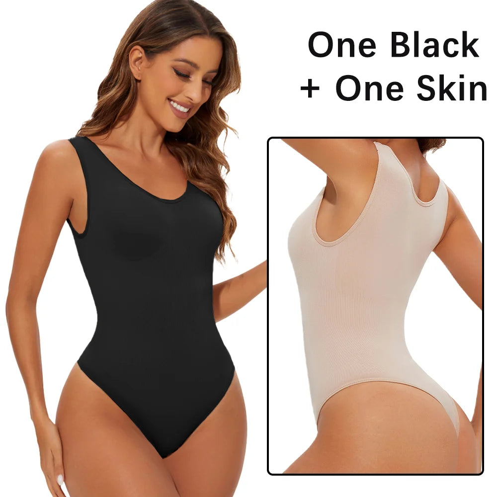 Body Modelador Sem Costura Feminino (Fio Dental, Compressão e Efeito Modelador)