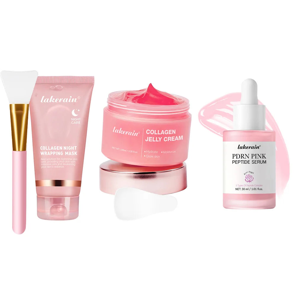 Máscara Facial Peel-Off de Colágeno Estilo Coreano (K-Beauty) – Firmeza, Elasticidade e Hidratação Profunda para Uso Noturno