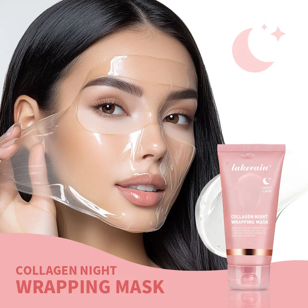 Máscara Facial Peel-Off de Colágeno Estilo Coreano (K-Beauty) – Firmeza, Elasticidade e Hidratação Profunda para Uso Noturno