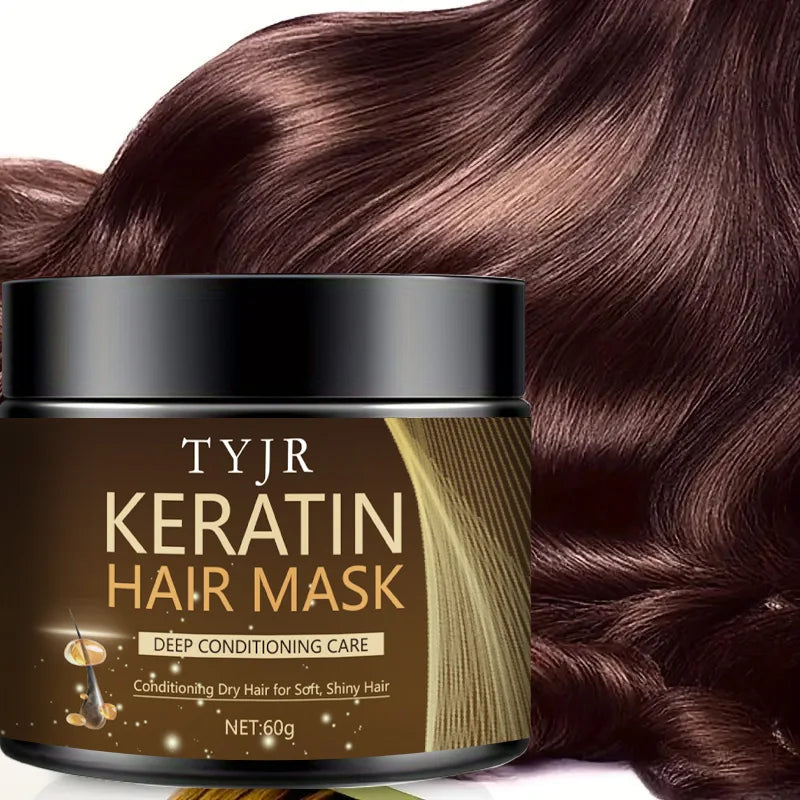 Máscara de Queratina Alisadora e Reparadora – Nutrição e Alinhamento para Cabelo Seco e com Frizz