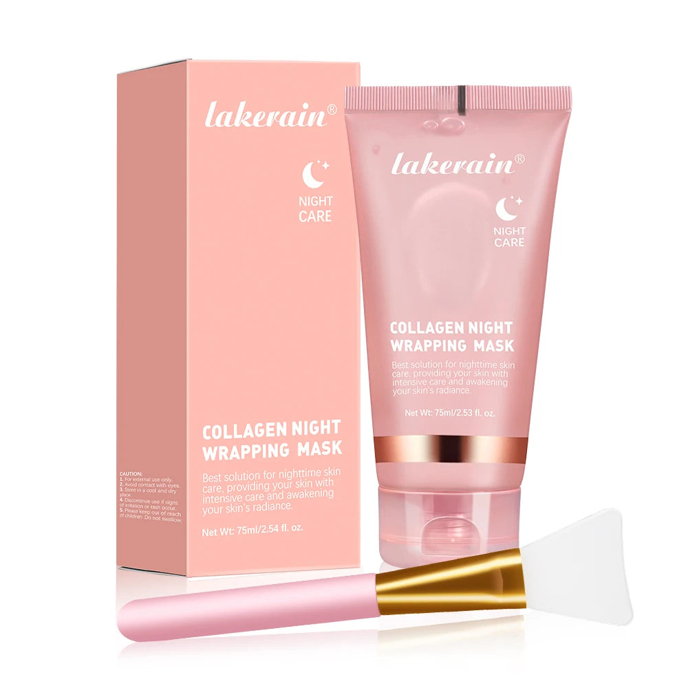 Máscara Facial Peel-Off de Colágeno Estilo Coreano (K-Beauty) – Firmeza, Elasticidade e Hidratação Profunda para Uso Noturno