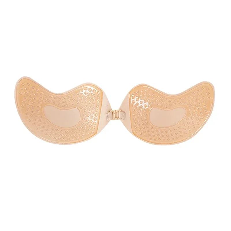 Sutiã Adesivo Invisível de Silicone com Efeito Push-Up – Sem Alças, Sem Costas, Reutilizável