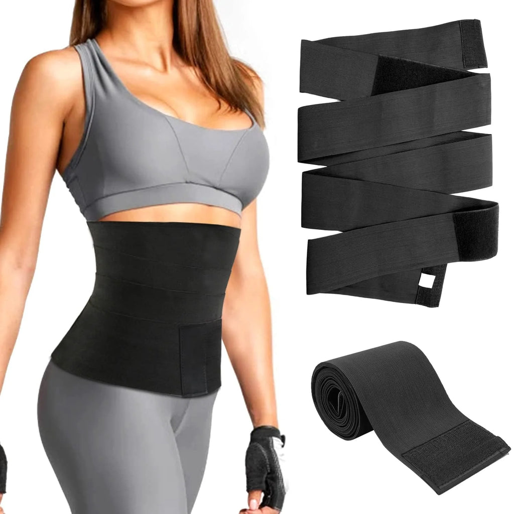 Cinta Modeladora Invisível Snatch Wrap – Faixa Redutora de Cintura e Barriga com Alça Ajustável