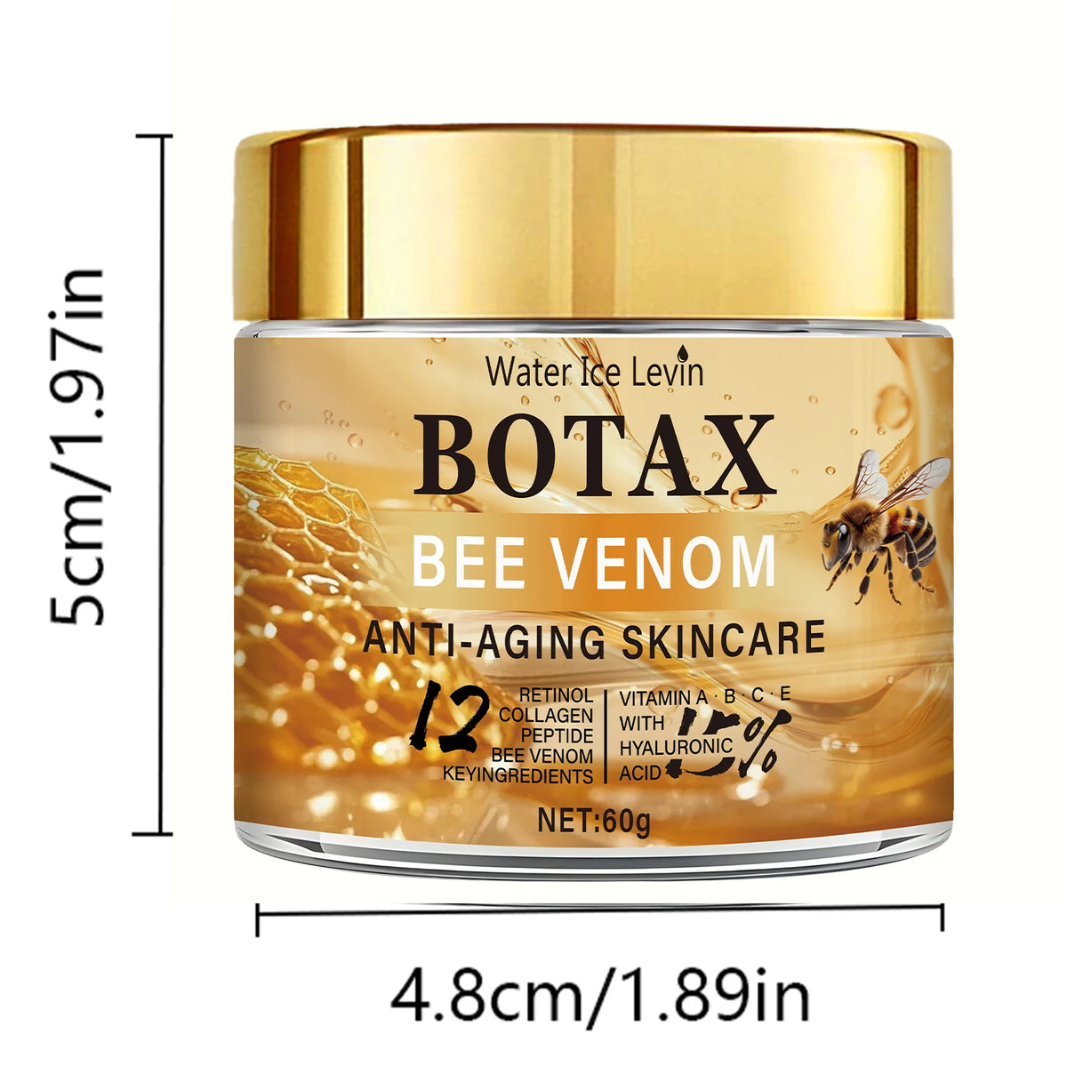Creme Facial com Veneno de Abelha,Colágeno e Retinol – Firmeza, Hidratação e Cuidado Antienvelhecimento