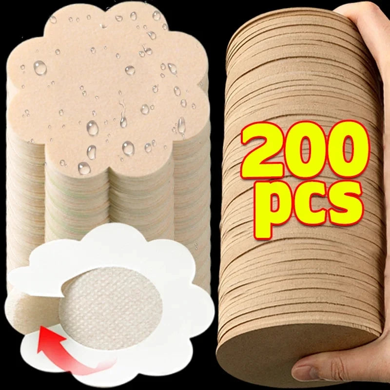 Protetor de Mamilo Adesivo Invisível – Pasties Descartáveis em Algodão (Kit 10 a 200 un.)