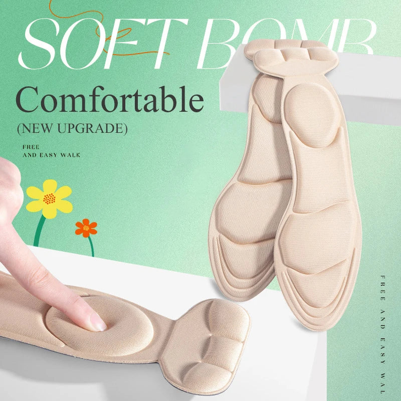 Palmilhas de Espuma Memory Foam para Salto Alto – Antiderrapante, Recortável e Confortável