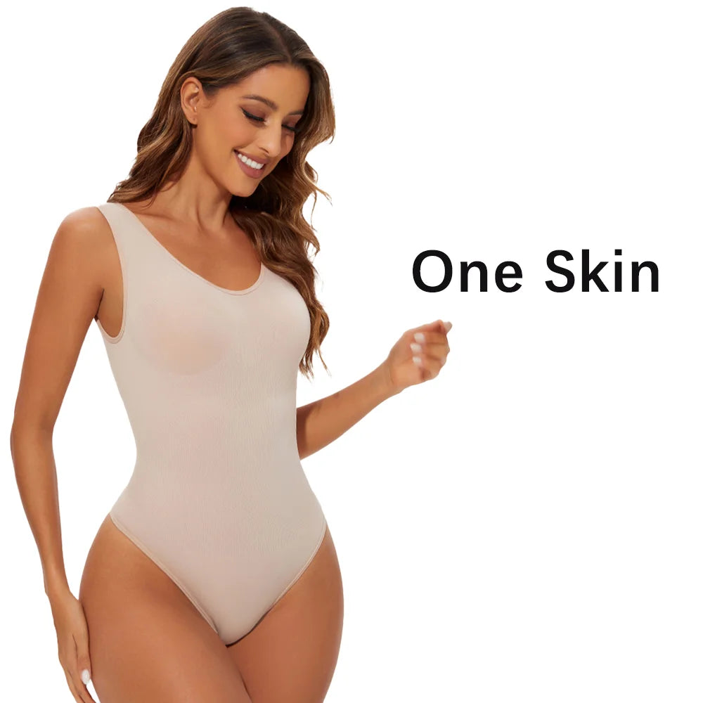 Body Modelador Sem Costura Feminino (Fio Dental, Compressão e Efeito Modelador)
