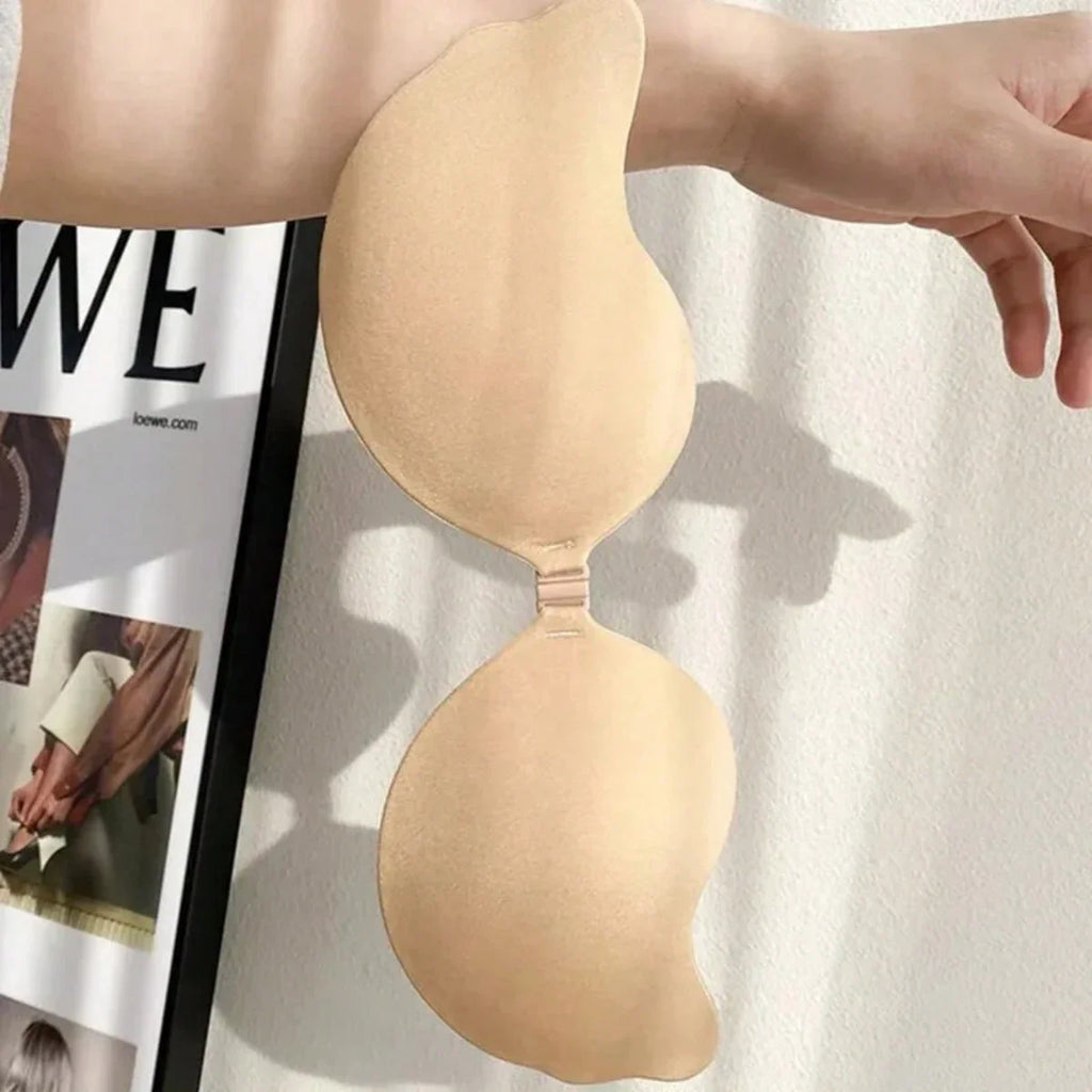 Sutiã Adesivo Invisível de Silicone Hipoalergênico – Bicolor, Sem Escorregar