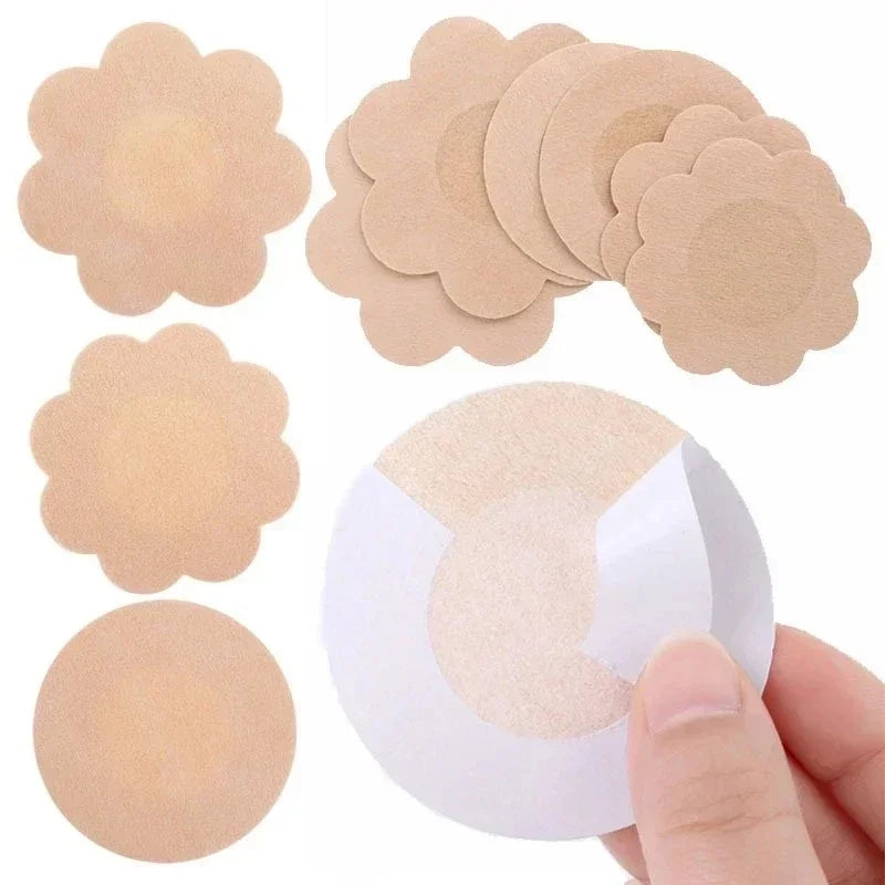 Protetor de Mamilo Adesivo Invisível – Pasties Descartáveis em Algodão (Kit 10 a 200 un.)
