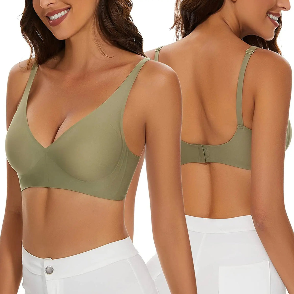 Sutiã Sem Costura com Bojo e Push-Up – Sem Aro, Alças Ajustáveis, Diversas Cores