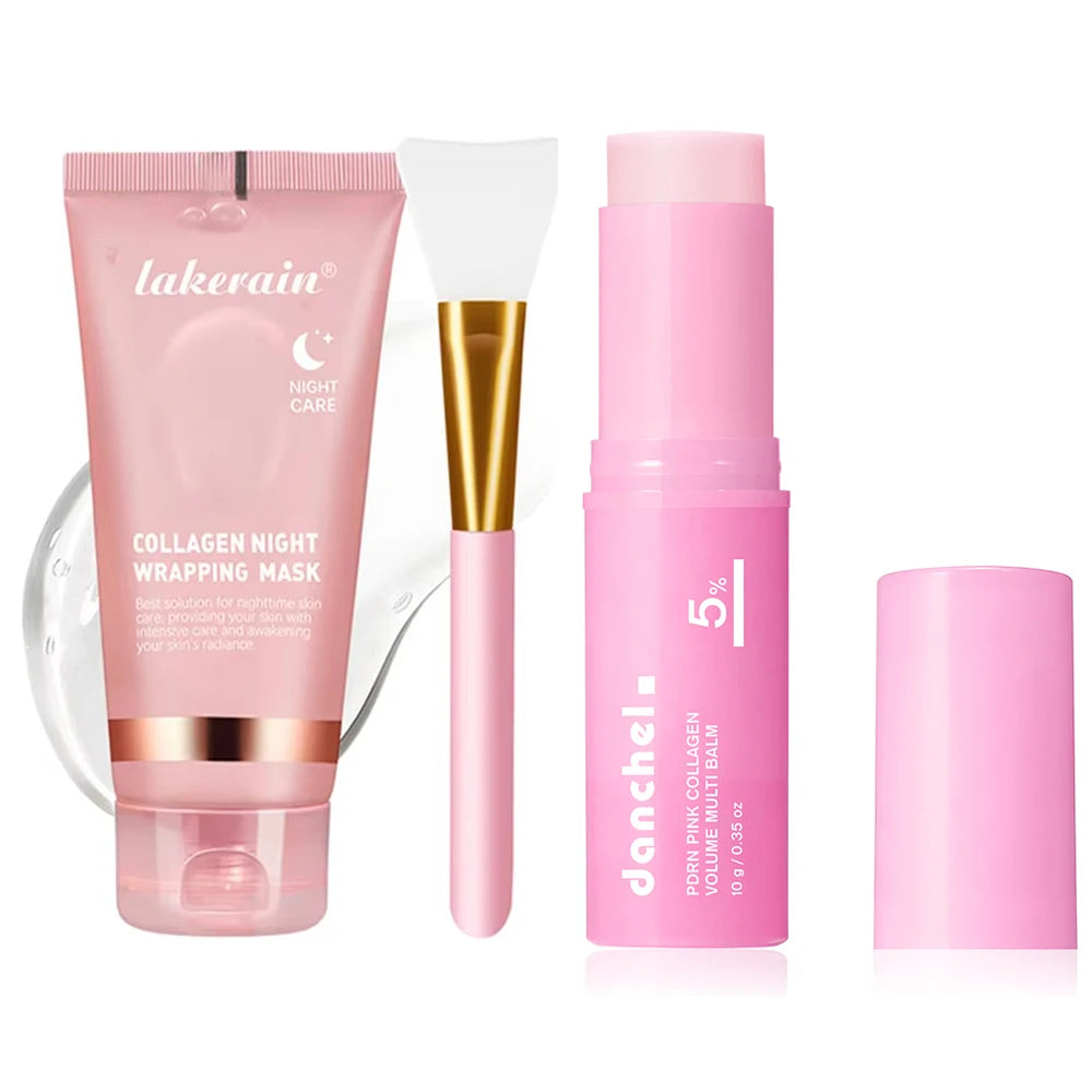 Máscara Facial Peel-Off de Colágeno Estilo Coreano (K-Beauty) – Firmeza, Elasticidade e Hidratação Profunda para Uso Noturno