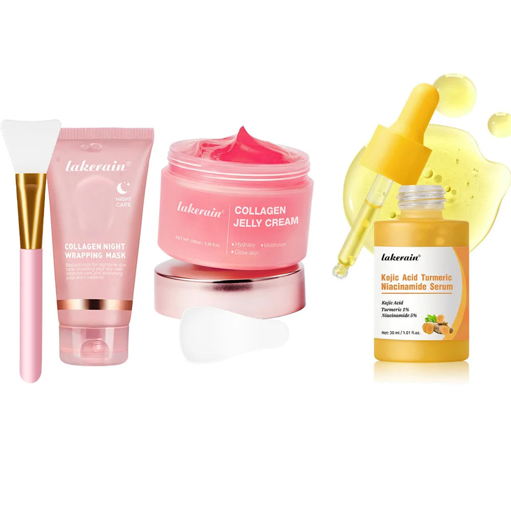 Máscara Facial Peel-Off de Colágeno Estilo Coreano (K-Beauty) – Firmeza, Elasticidade e Hidratação Profunda para Uso Noturno