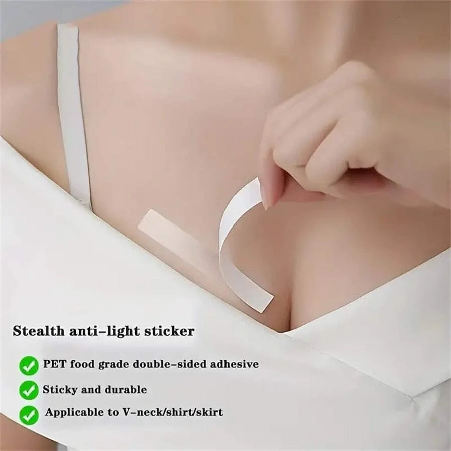 Fita Adesiva Dupla-Face Transparente para Roupas e Pele – Kit 36 Peças, Fixação Forte