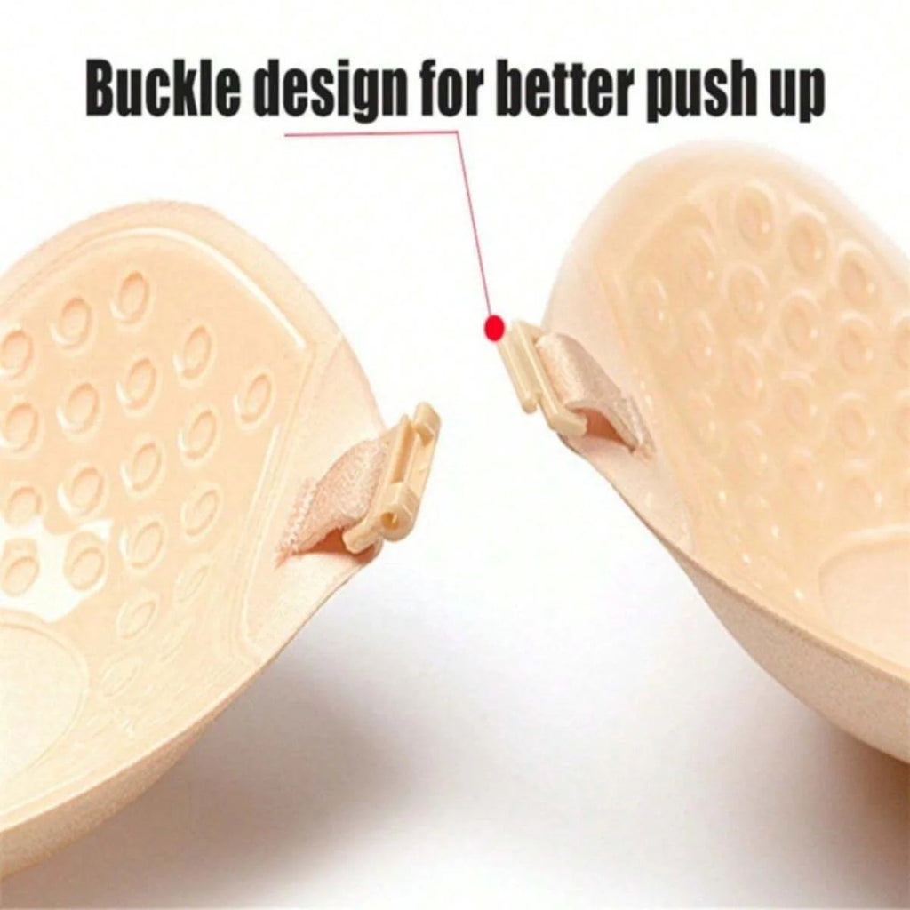Sutiã Adesivo Invisível de Silicone Hipoalergênico – Bicolor, Sem Escorregar