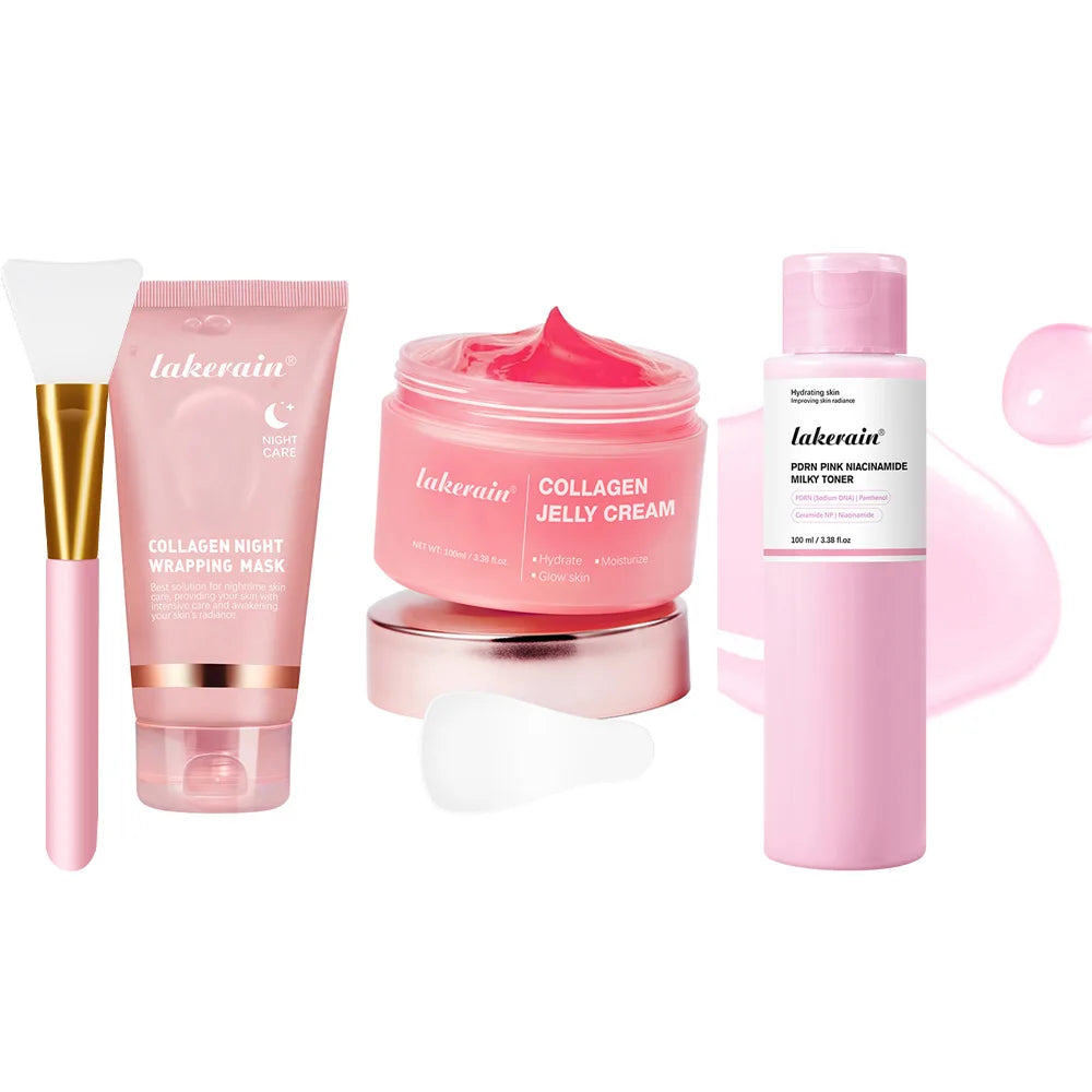 Máscara Facial Peel-Off de Colágeno Estilo Coreano (K-Beauty) – Firmeza, Elasticidade e Hidratação Profunda para Uso Noturno