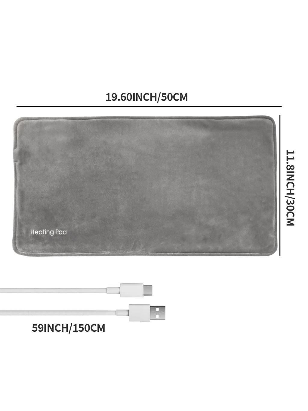 Almofada Térmica Elétrica USB para Cólicas e Dores nas Costas – Manta de Aquecimento Portátil