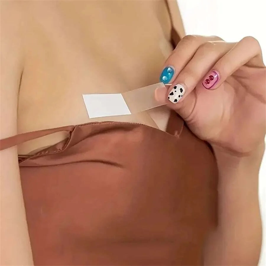 Fita Adesiva Dupla-Face Transparente para Roupas e Pele – Kit 36 Peças, Fixação Forte