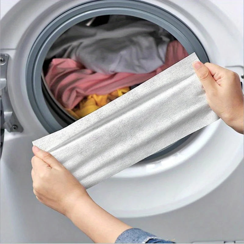 Folhas Anti-Transferência de Cor para Lavanderia – Protege Roupas na Lavagem Mista, Kit 50 Unidades