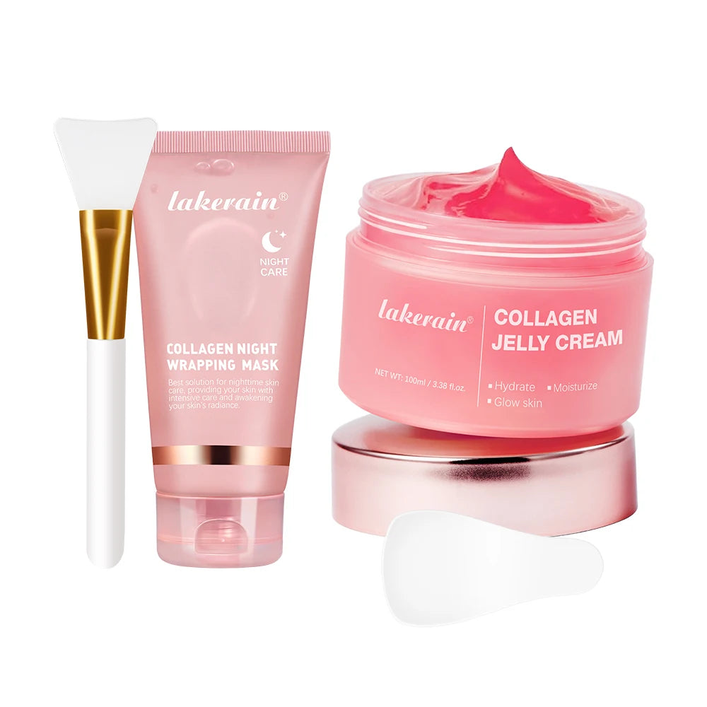 Máscara Facial Peel-Off de Colágeno Estilo Coreano (K-Beauty) – Firmeza, Elasticidade e Hidratação Profunda para Uso Noturno