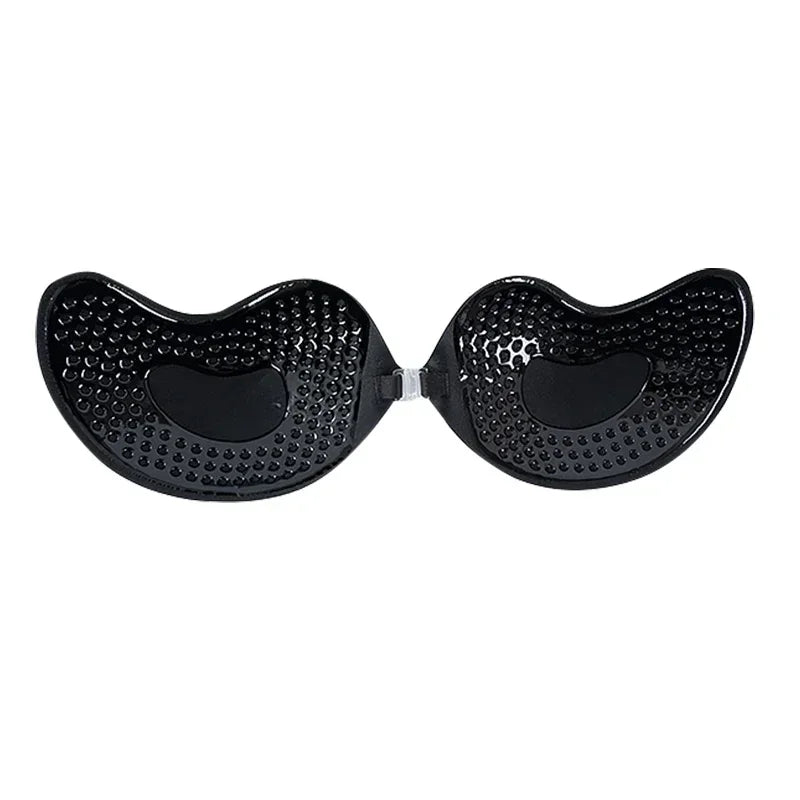 Sutiã Adesivo Invisível de Silicone com Efeito Push-Up – Sem Alças, Sem Costas, Reutilizável